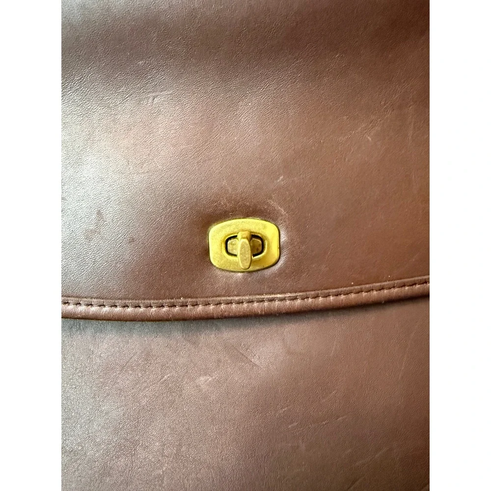 Vintage Coach Lexington Briefcase Mahogany Brown Leather Messenger Bag 5266